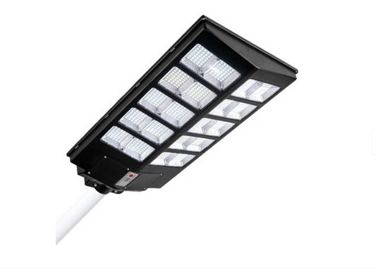 Lampa Solara Stradala Sau Gradina Cu Panou Solar Incorporat 1200W, De Exterior / Stalp, Lumina Neutra, Control Din Telecomanda, Senzori Miscare si Lumina, Rezistenta la Apa